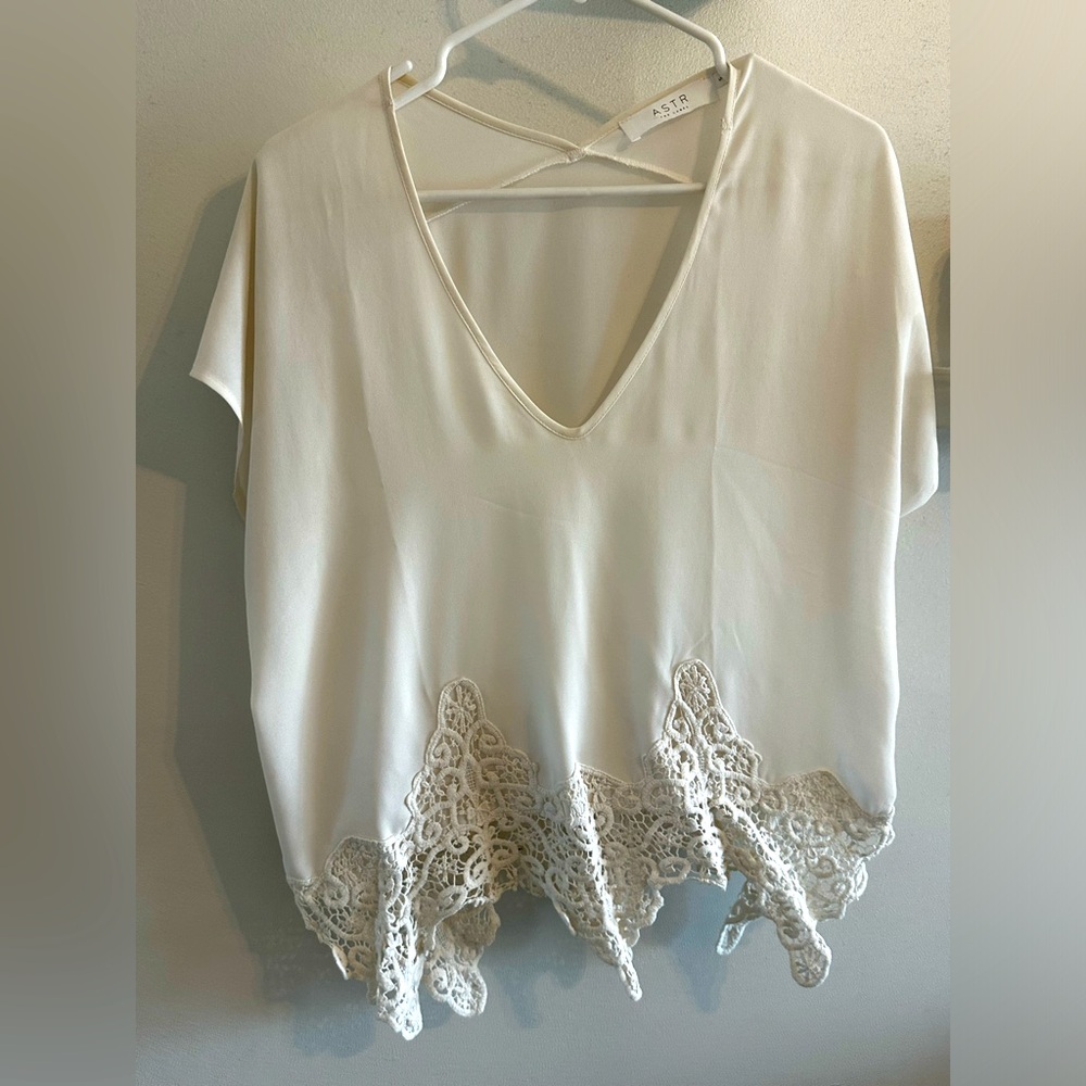 White Lacy Sheer Blouse